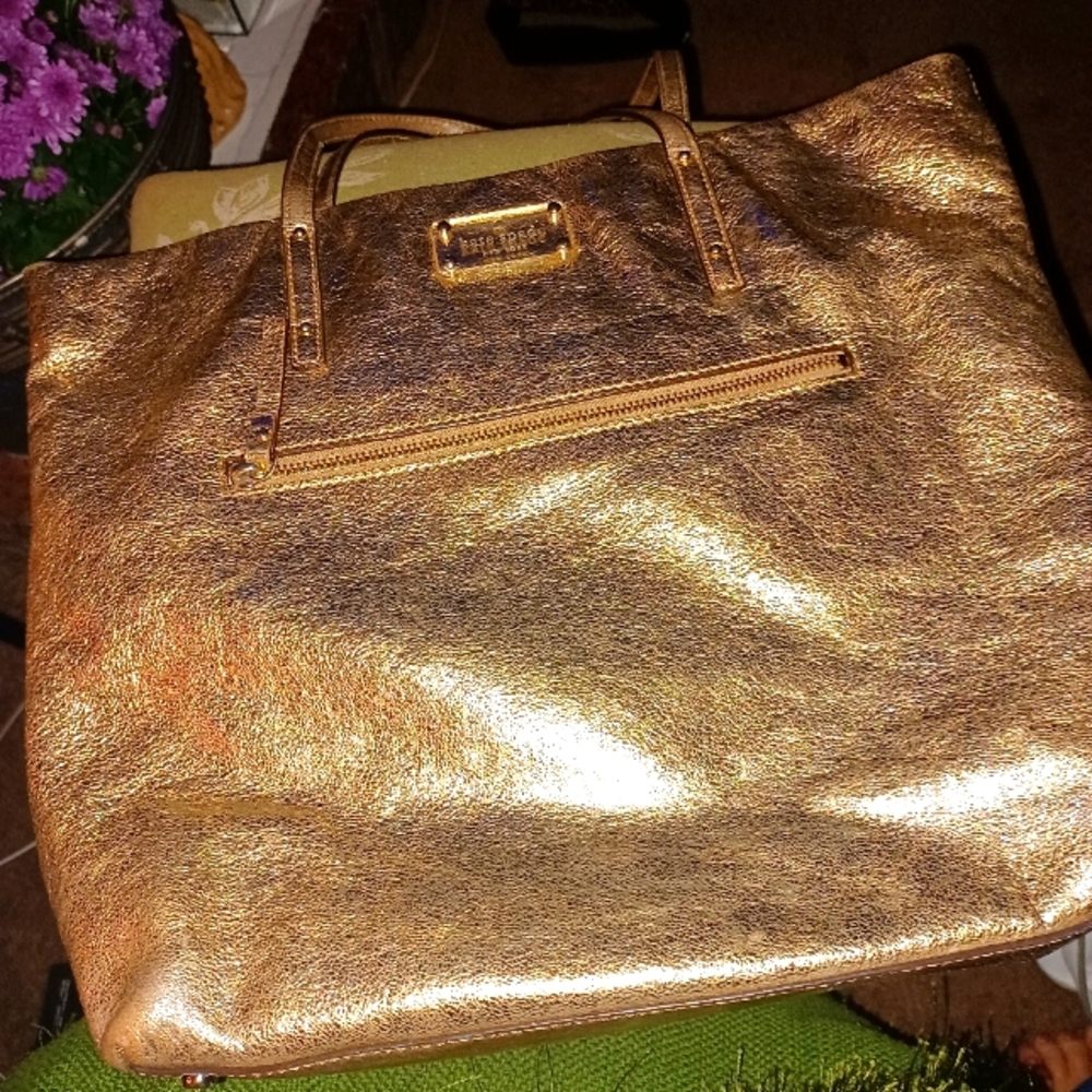 Gold Kate Spade Tote